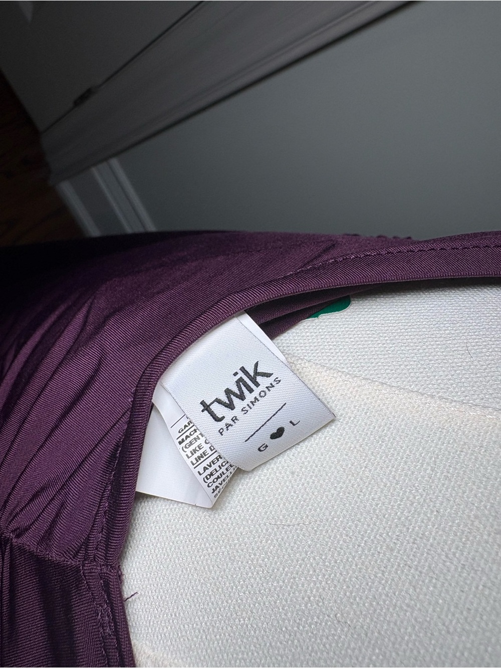 Simons Deep Plum Ruched Slip Dress - Picture 7 of 9